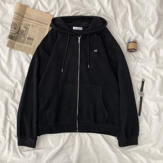 Damen lässiger Kapuzenpullover mit durchgehendem Reißverschluss und praktischen Eingrifftaschen R&B