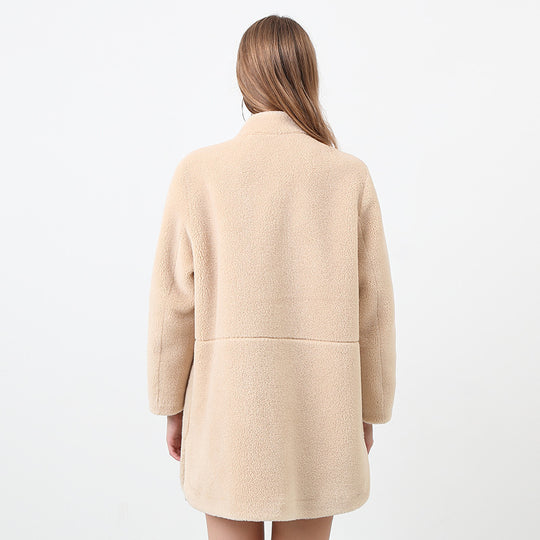 Damen Flauschige Fleecejacke mit elegantem Schnitt und praktischen Taschen R&B