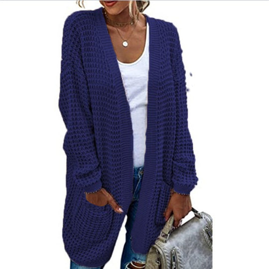 Damen Grobstrickjacke mit tiefen Taschen und lässigem Schnitt R&B