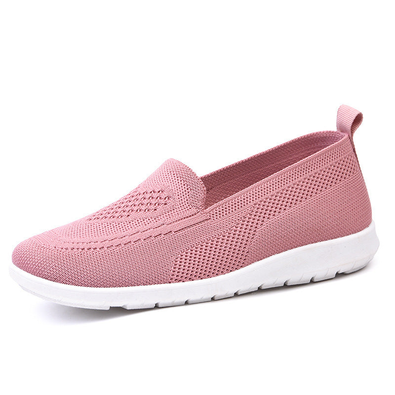 Damen Komfortable Slip-On Freizeitschuhe mit atmungsaktiver Netzstruktur