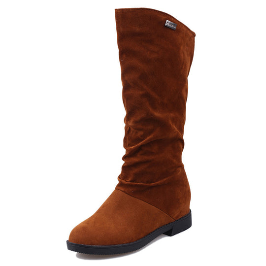 Damen Elegante und gemütliche Stiefel aus weichem Veloursleder R&B