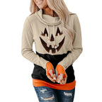 Damen Casual Kürbis Grafik Hoodie R&B