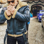 Herren authentische Jacke mit gefüttertem Stehkragen R&B