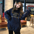 Damen Hoodies mit großem Logo und praktischer Kängurutaschen Design