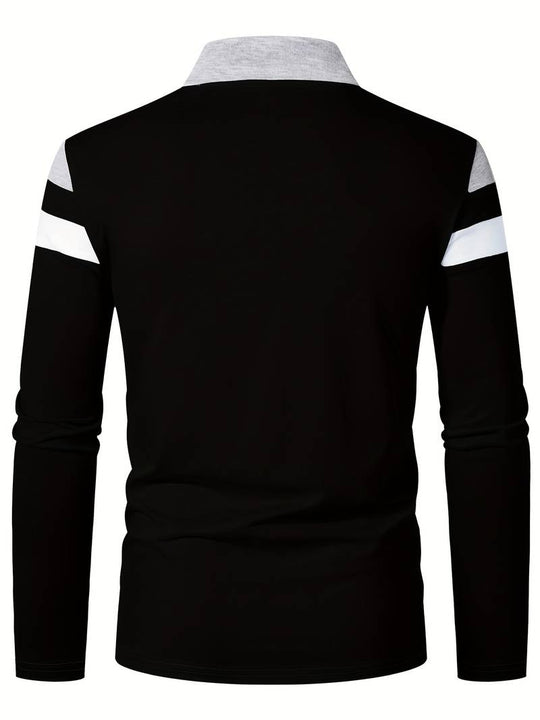 R&B – langärmliges poloshirt mit reißverschluss