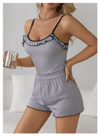 R&B | Pyjama-Set mit Spitzenhosenträgern und Shorts