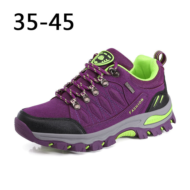 Damen nan atmungsaktiver Low-Cut-Trekkingschuh mit Metallösen, verstärkter Zehenkappe und griffiger Multiterrain-Sohle R&B