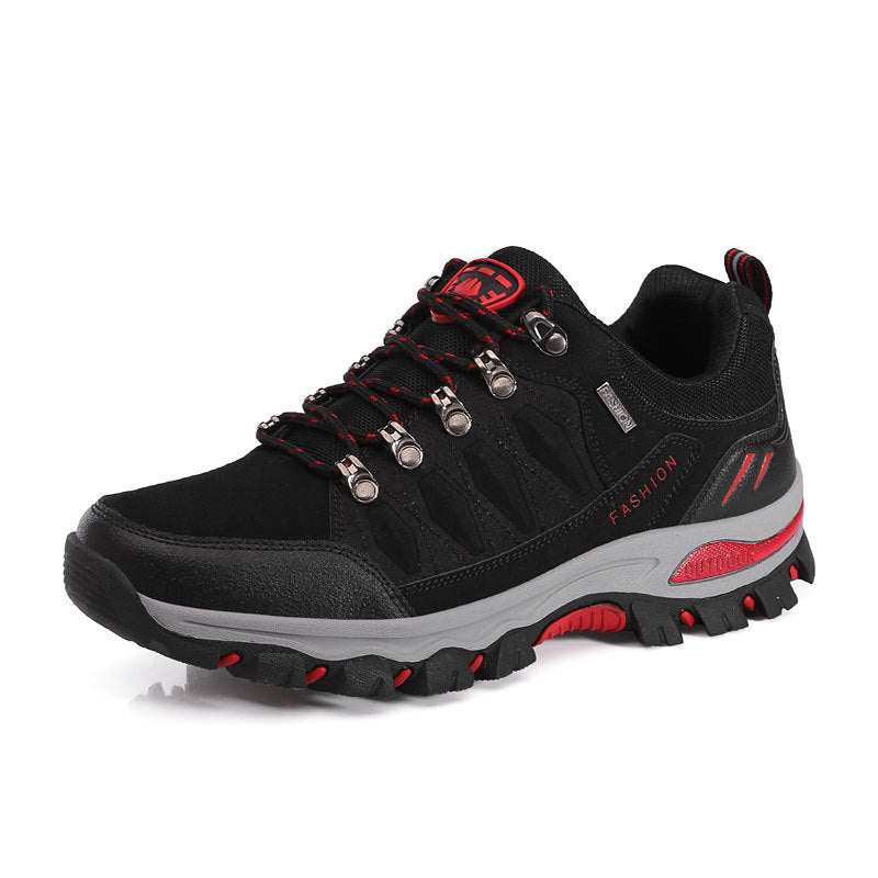 Damen nan atmungsaktiver Low-Cut-Trekkingschuh mit Metallösen, verstärkter Zehenkappe und griffiger Multiterrain-Sohle R&B
