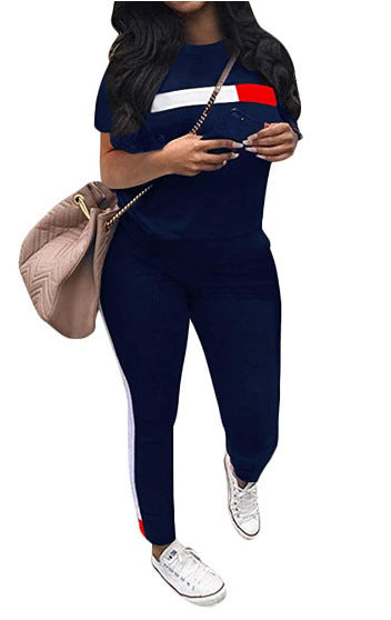 Damen Sportliches Set aus Kurzarmshirt und Jogginghose