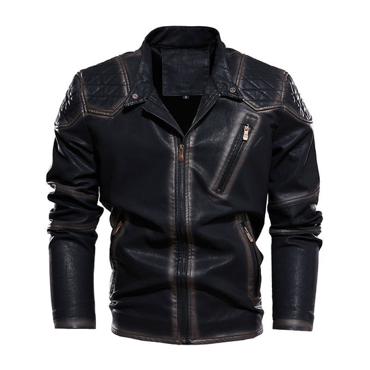 Herren Bikerjacke aus Kunstleder R&B