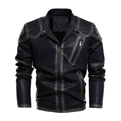 Herren Bikerjacke aus Kunstleder R&B