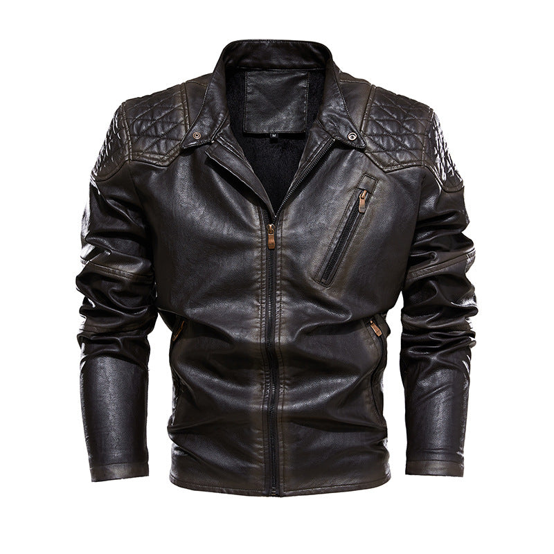 Herren Bikerjacke aus Kunstleder R&B