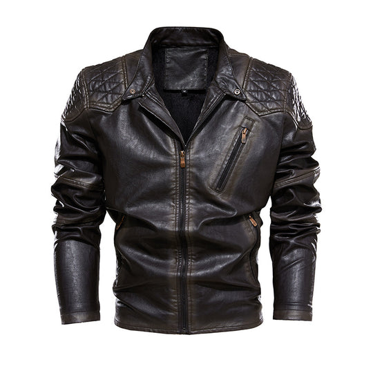 Herren Bikerjacke aus Kunstleder R&B