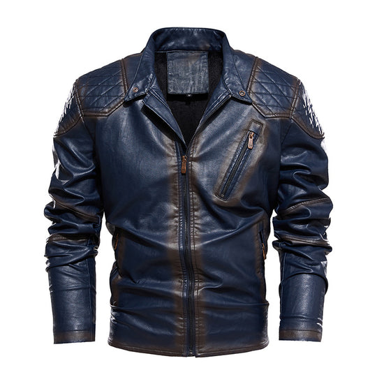 Herren Bikerjacke aus Kunstleder R&B