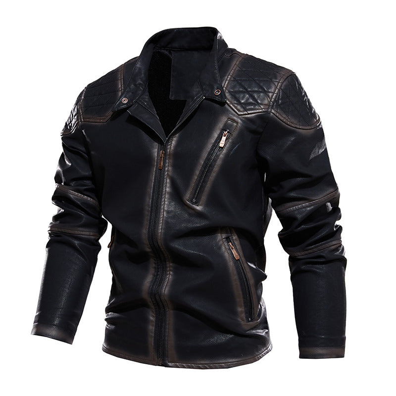 Herren Bikerjacke aus Kunstleder R&B