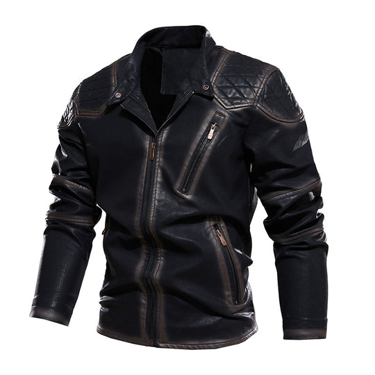 Herren Bikerjacke aus Kunstleder R&B