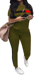 Damen Sportliches Set aus Kurzarmshirt und Jogginghose