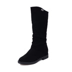 Damen Elegante und gemütliche Stiefel aus weichem Veloursleder