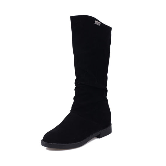Damen Elegante und gemütliche Stiefel aus weichem Veloursleder R&B
