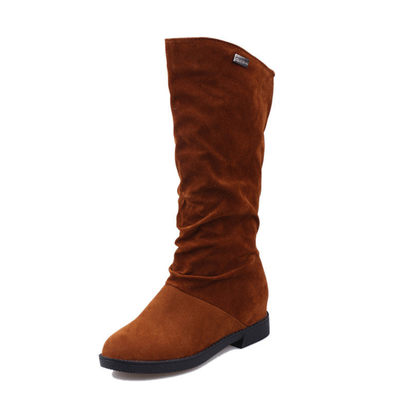 Damen Elegante und gemütliche Stiefel aus weichem Veloursleder R&B