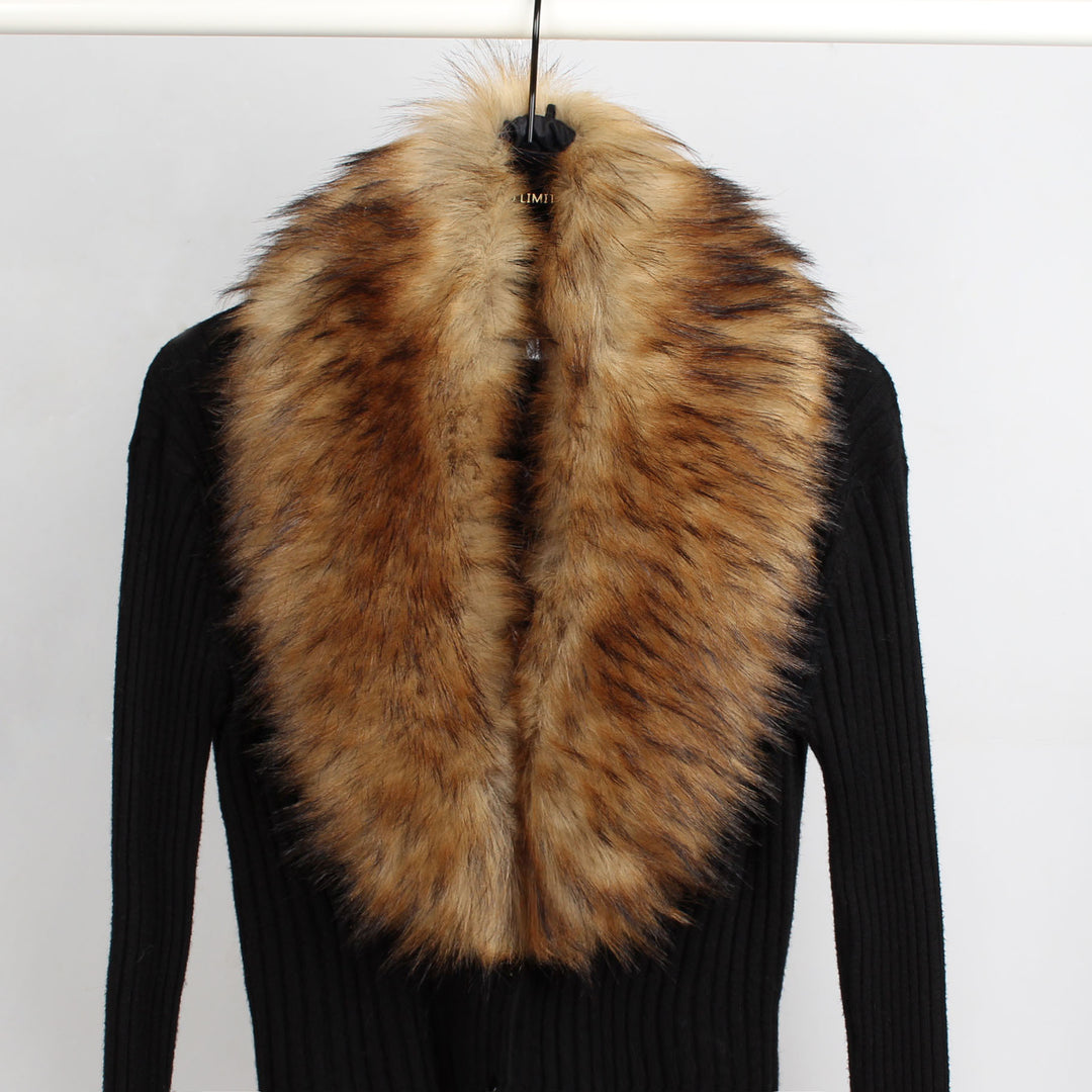 Damen Luxus Kunstfell Schal R&B