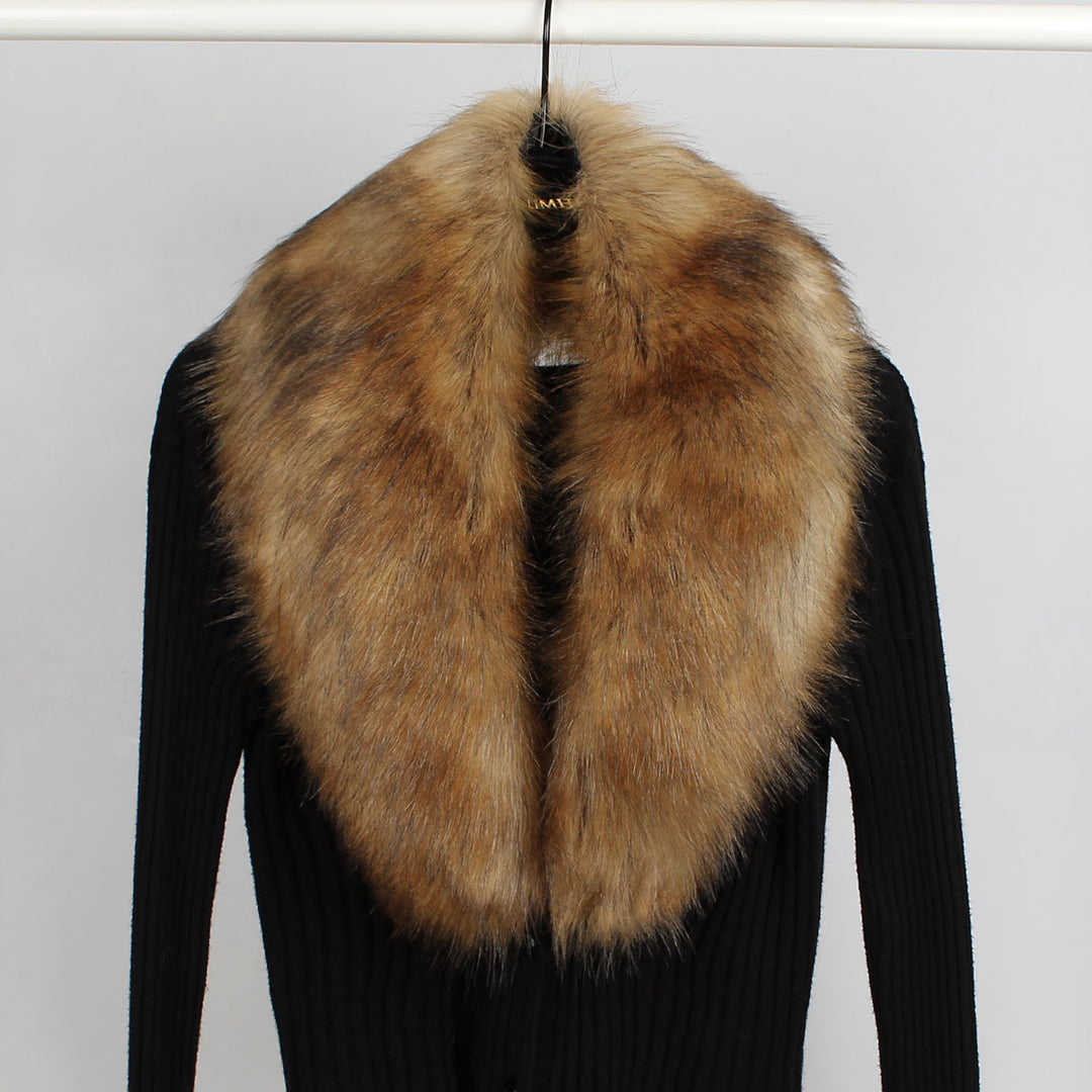 Damen Luxus Kunstfell Schal R&B