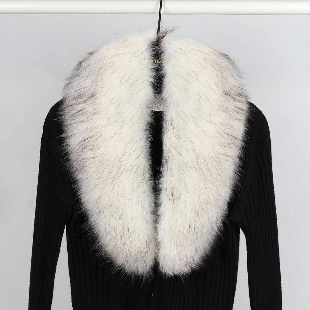 Damen Luxus Kunstfell Schal R&B