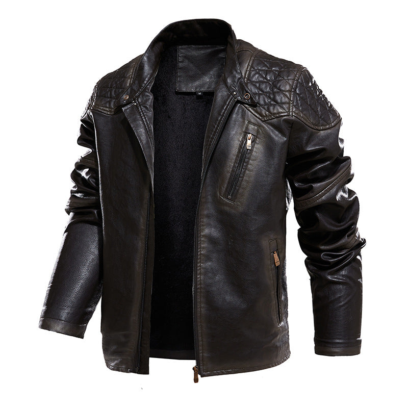 Herren Bikerjacke aus Kunstleder R&B