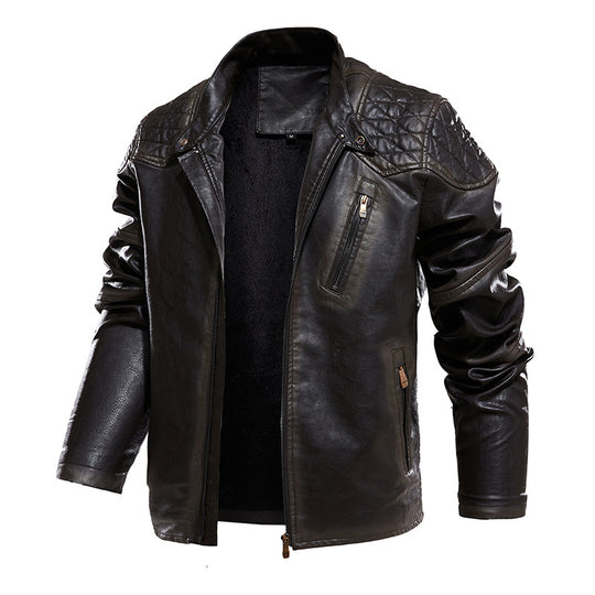 Herren Bikerjacke aus Kunstleder R&B