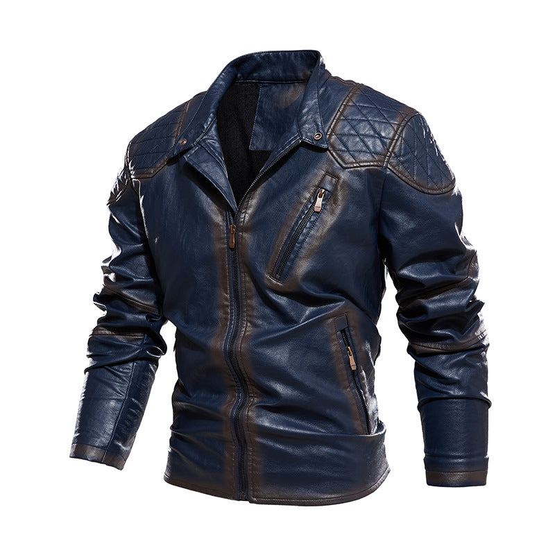 Herren Bikerjacke aus Kunstleder R&B