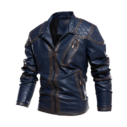 Herren Bikerjacke aus Kunstleder R&B