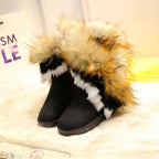 Damen Fleecegefütterte Stiefel mit modischem Kunstfellrand R&B