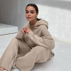 Damen bequemer Kapuzenpullover mit passender Jogginghose R&B