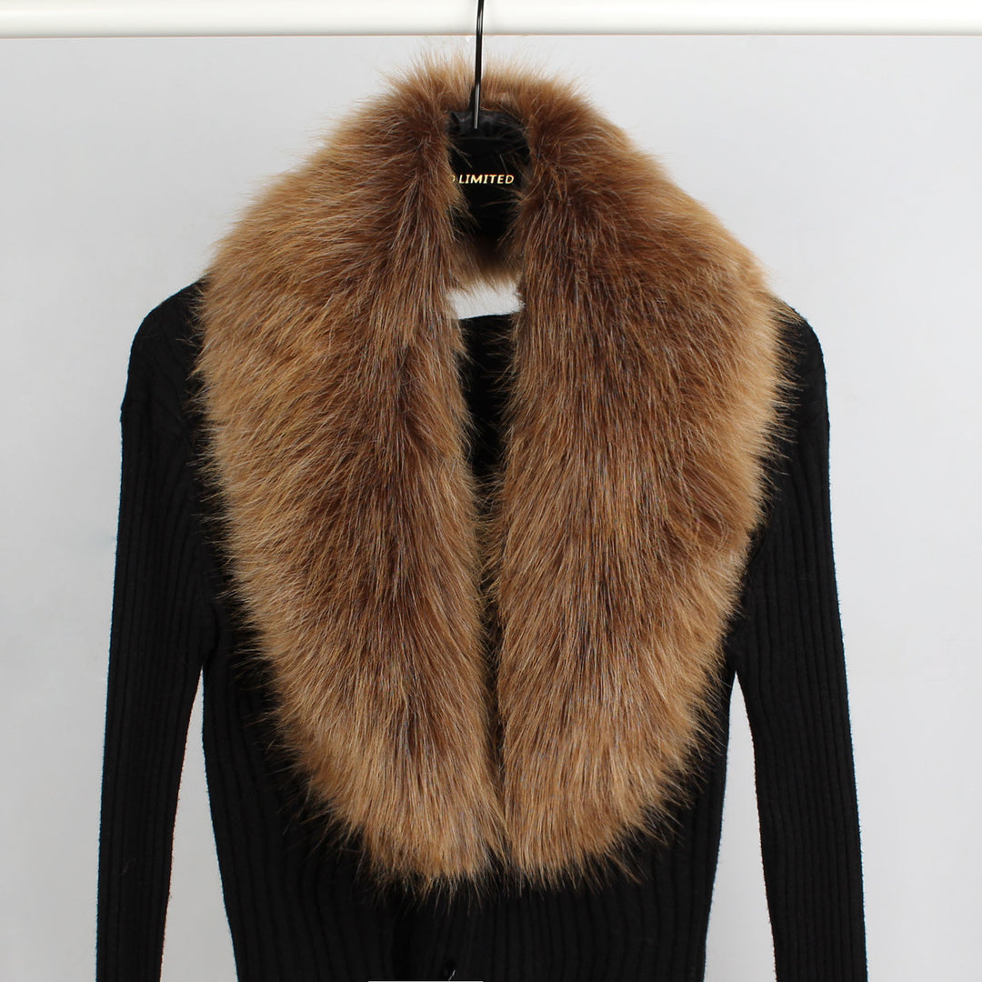 Damen Luxus Kunstfell Schal R&B