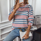 R&B | Gestreifter Strickpullover Mit Modernem Stil