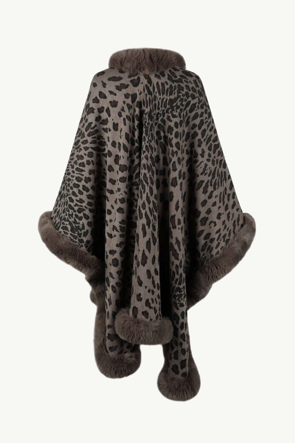 R&B | Leopardenmuster Offenes Poncho