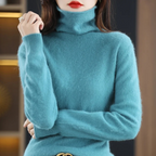 R&B | Pullover Damen Weicher Rollkragenpullover, Warm & Luxuriöses Design