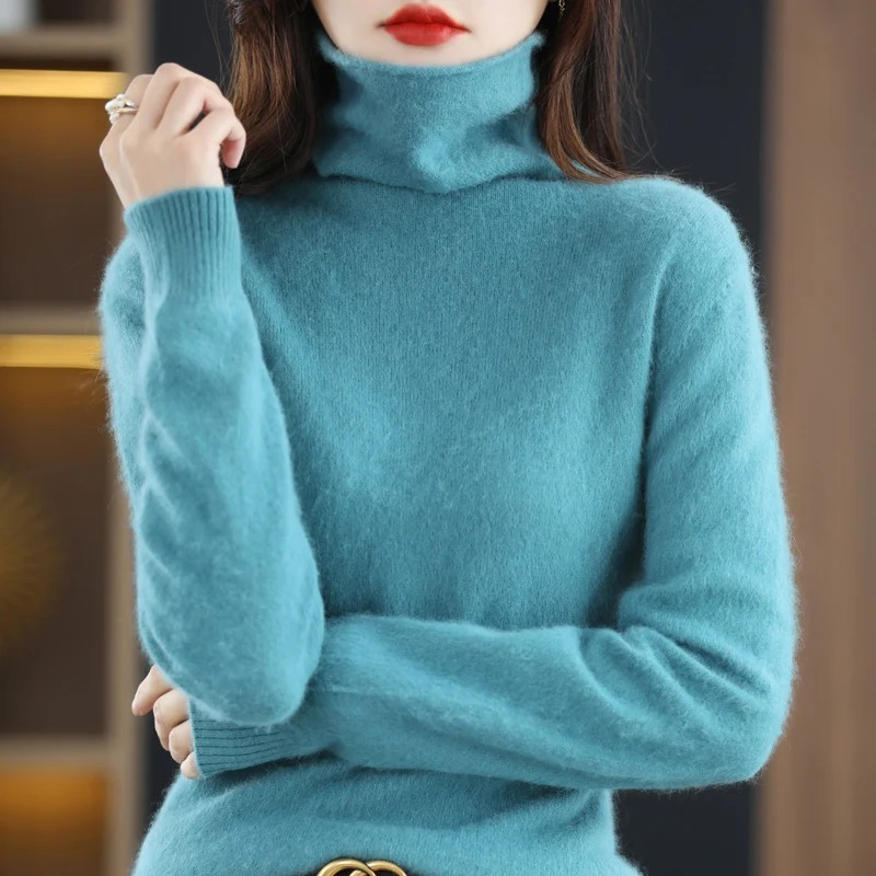 R&B | Pullover Damen Weicher Rollkragenpullover, Warm & Luxuriöses Design