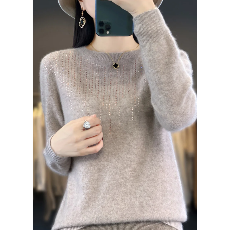 R&B | Sweatshirt - Weicher Strickpullover mit funkelnden Details