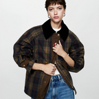 R&B | Trendy Damen Karomuster Zip-Up Jacke