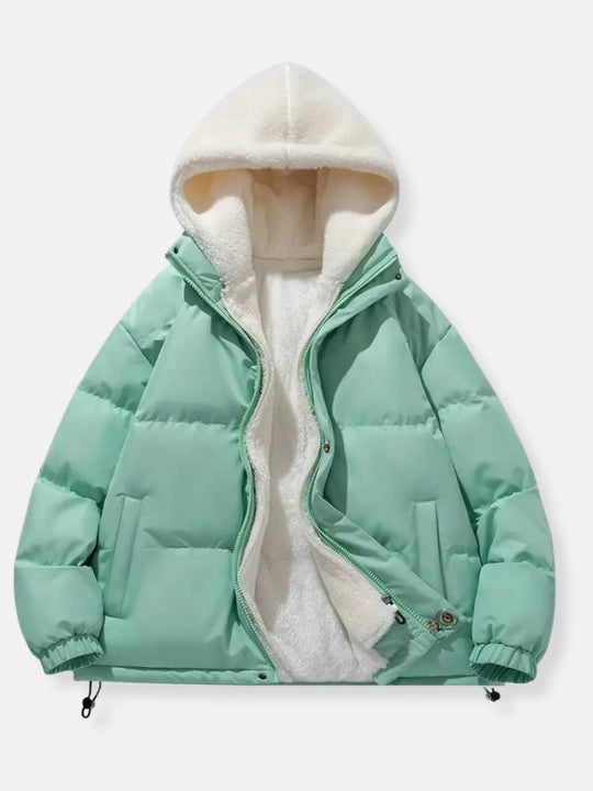 R&B | Warme Reißverschluss Winterjacke Komfort und Stil für Kalte Tage
