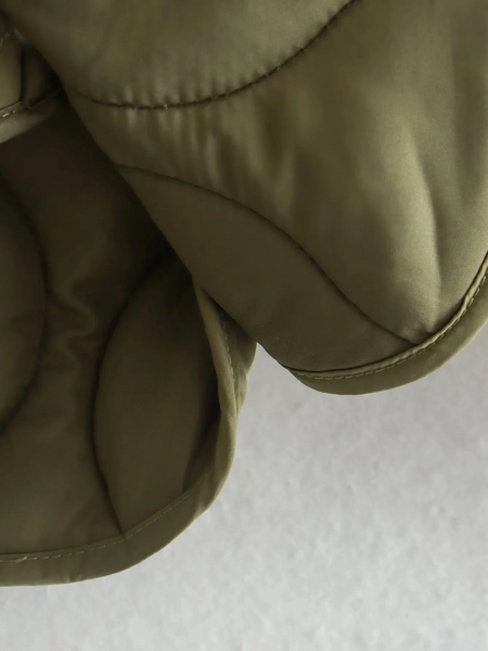 R&B | Elegante Langarm-Steppjacke mit Ein-Knopf-Verschluss Ideal für Herbst/Winter