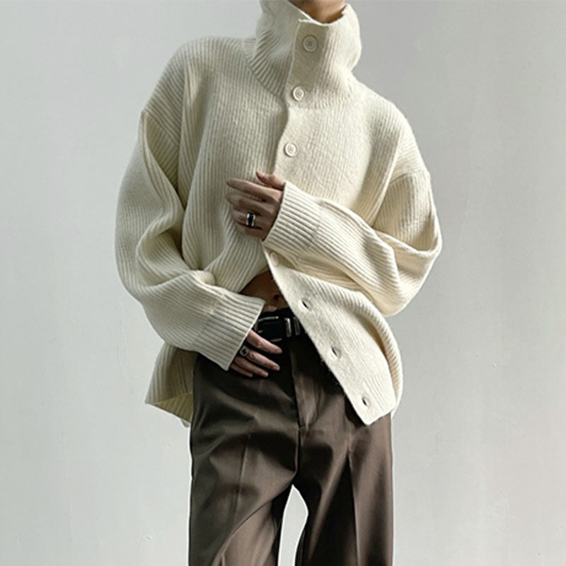 R&B | Rippstrick-cardigan mit Knöpfen Weich und Warm Lässige Eleganz