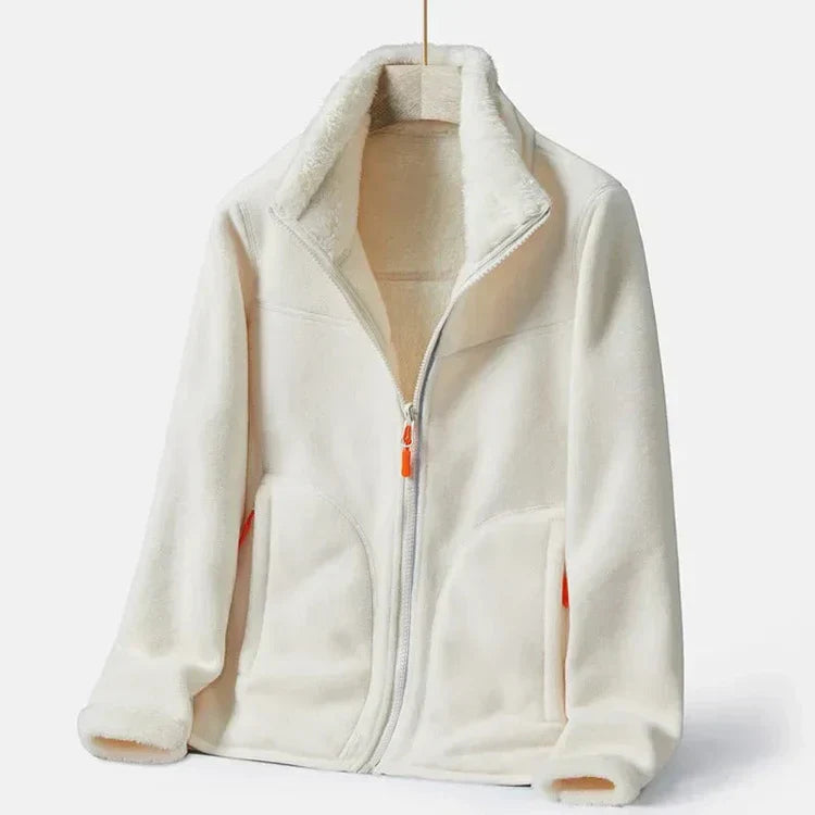 R&B | Warme Fleecejacke mit Doppelter Knopfleiste für Damen