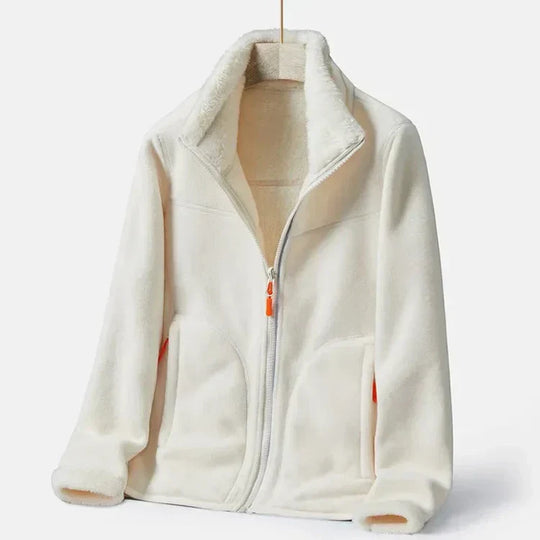 R&B | Warme Fleecejacke mit Doppelter Knopfleiste für Damen