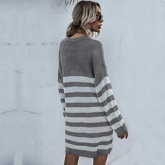 Damen Strickkleid mit lässigem Oversized-Schnitt R&B