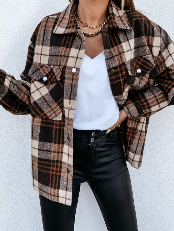 R&B | Overshirt - Übergröße - Flanell - Karomuster - Knopfverschluss - Lässig
