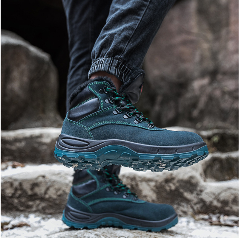 Wasserdicht Arbeitsschuhe Stahlkappe Schutzschuhe Warm Gefüttert Sicherheitsstiefel R&B
