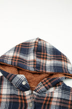 R&B | Gepunktete Jacke mit Kapuze Weiches Plüschfutter Perfekt für Kalte Tage