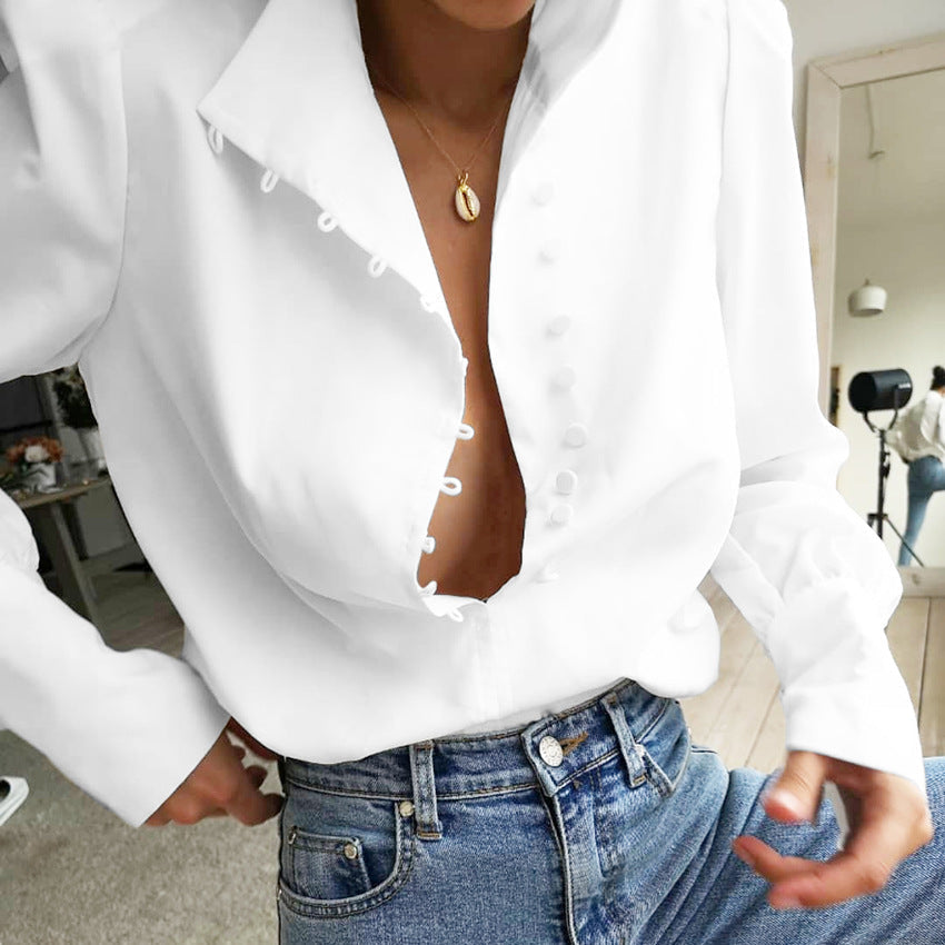 R&B | Viktorianisch Inspirierte Bluse mit Hohem Kragen
